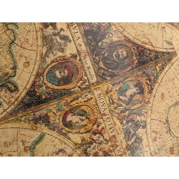 COPY - NAUTICAL MAP LAMP SHADE WORLD MAP  COOLIE LAMP SHADE HISTORICAL LIBRARY - Picture 3 of 9